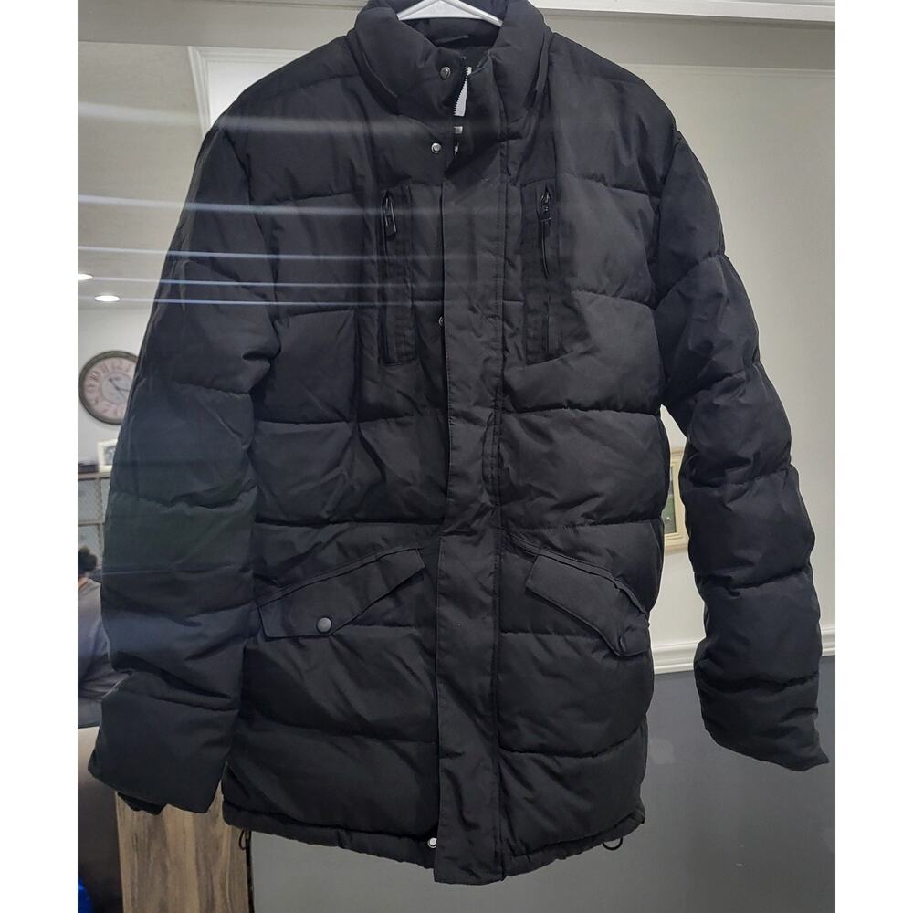 Rejork Mens Winter Lined Parka Small Jacket Black